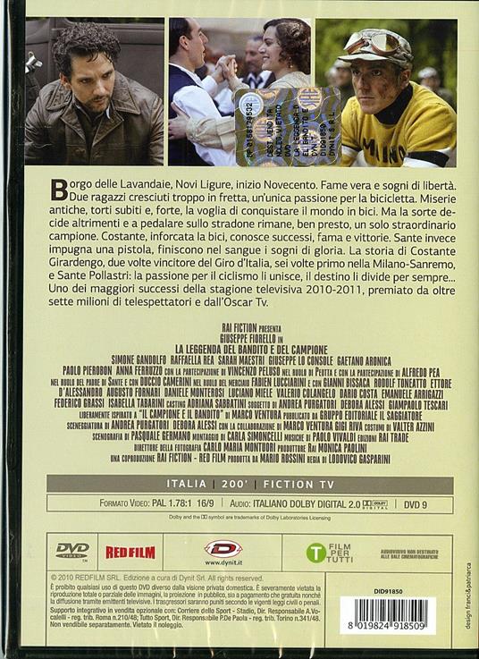 La leggenda del bandito e del campione di Lodovico Gasparini - DVD - 2