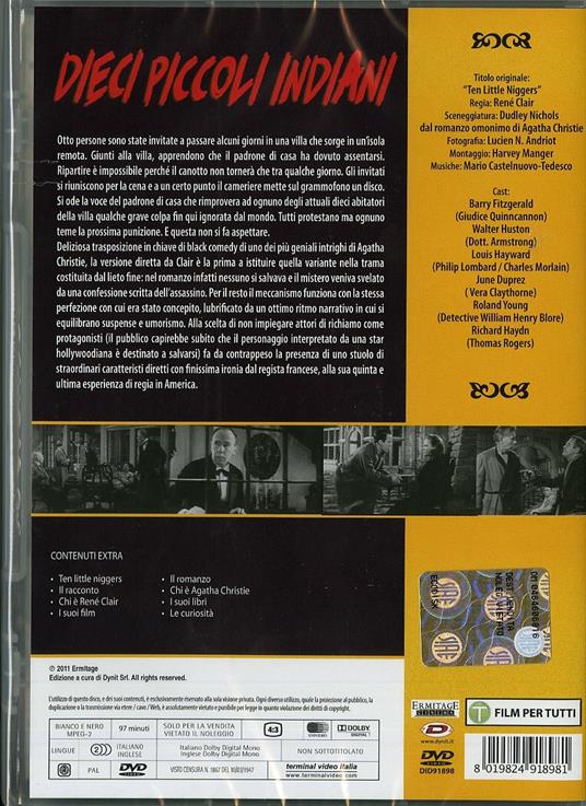 Dieci piccoli indiani di René Clair - DVD - 2