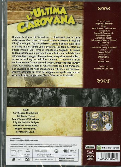 L' ultima carovana di Otto Brower,David Burton - DVD - 2