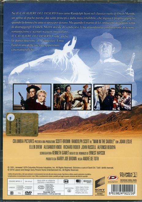Il cavaliere del deserto di André De Toth - DVD - 2