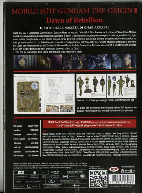 Mobile Suit Gundam. The Origin III. Dawn Of Rebellion di Takashi Imanishi - DVD - 2