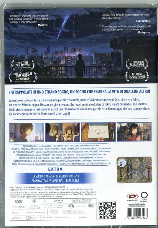 Your Name. (DVD) di Makoto Shinkai - DVD - 2