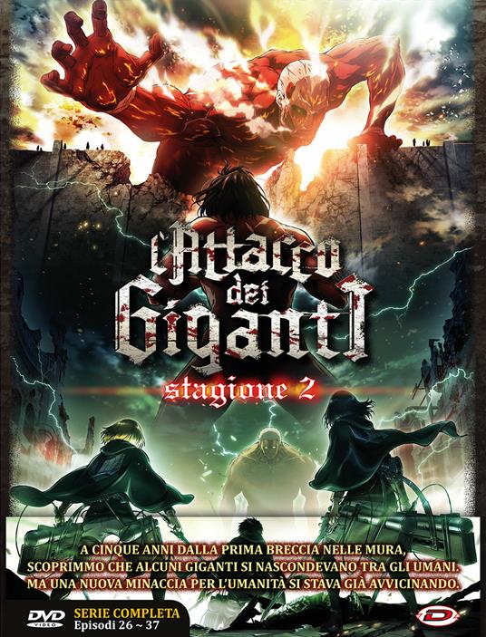 L' attacco dei giganti. Stagione 2. The Complete Series (Eps. 01-12) (3  DVD) - DVD - Film di Tetsuro Araki Animazione