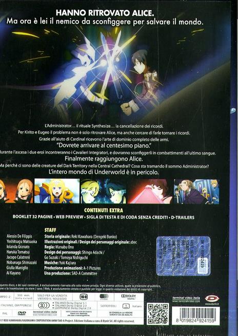 Sword Art Online III Alicization. Limited Edition Box #02 (Eps.13-24) (3 DVD) di Manabu Ono - DVD - 2