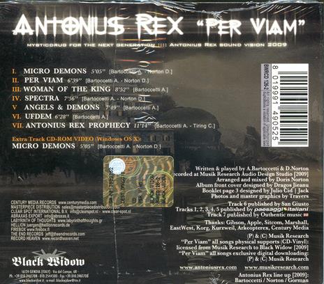 Per Viam - CD Audio di Antonius Rex - 2