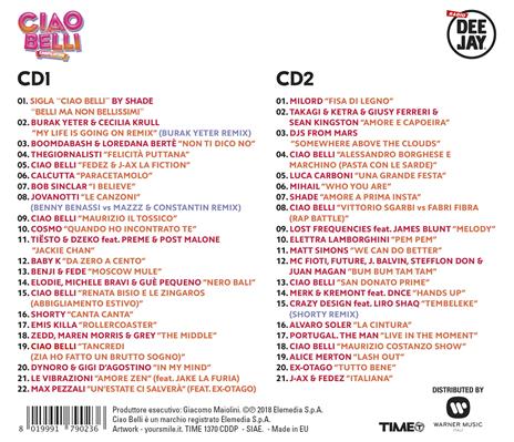 Radio Deejay presenta Ciao belli Compilation - CD Audio - 2