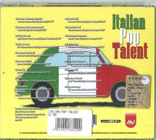 Italian Pop Talent - CD Audio - 2