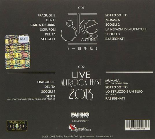 1001 Autunni - CD Audio di Ske - 2