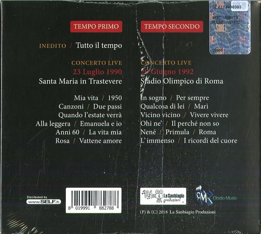 Tutto il tempo - CD Audio di Amedeo Minghi - 2