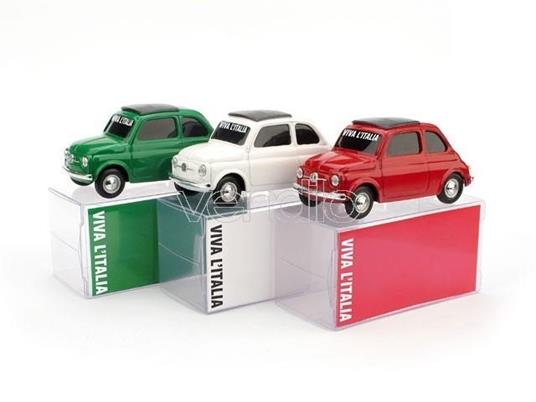 Bmbr020 Fiat 500 Rosso Bandiera Italiana 1.43 Modellino Brumm