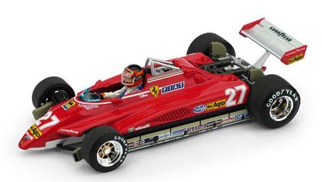 Ferrari 126 C2 G. Villeneuve 1982 #27 Brazil Gp + Pilota Limited 250 Pcs 1:43 Model Bm0593Ch