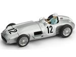 BRUMM BM0072CCH MERCEDES W196 WINNER GR.BRITAIN GP 1955 STIRLING MOSS W/PILOTE 1:43 Modellino