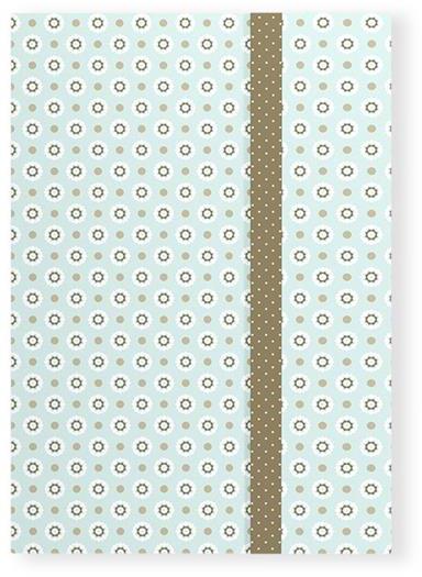 Quaderno brossurato Clip Notes medio a righe. Clip verde a pois