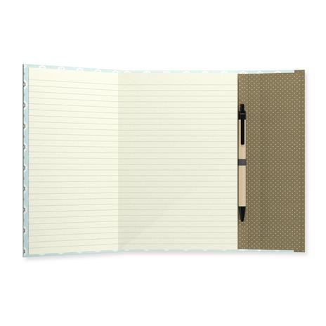 Quaderno brossurato Clip Notes medio a righe. Clip verde a pois - 4