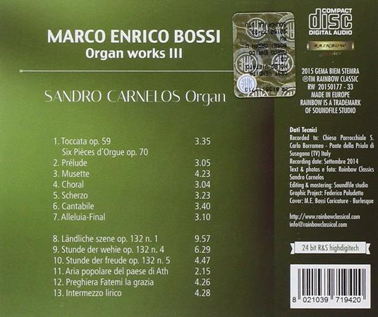 Organ Works vol.3 - CD Audio di Marco Enrico Bossi - 2