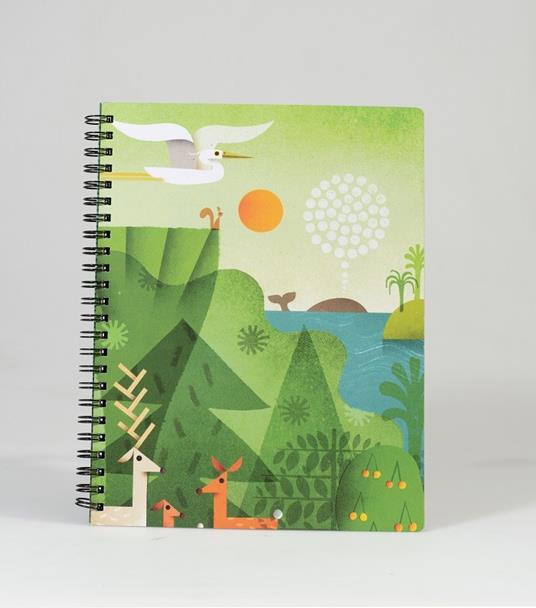 Taccuino a righe OpenWorld Natura Spiralato Artist Edition - 16x22 cm