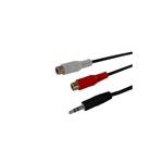 Cavo audio-stereo JACK 3.5/2RCA m/f