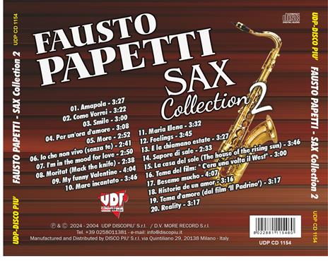 Sax Collection 2 - CD Audio di Fausto Papetti - 2