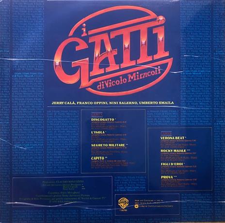 Discogatto - L'isola - Segreto Militare - Capito - Verona Beat - Rocky Maiale - Figli D'eroi - Prova - Vinile LP di I Gatti di Vicolo Miracoli - 2