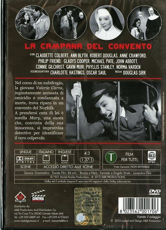 La campana del convento di Douglas Sirk - DVD - 2
