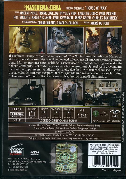 La maschera di cera di André De Toth - DVD - 2