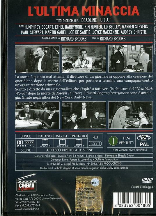 L' ultima minaccia di Richard Brooks - DVD - 2