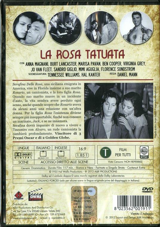 La rosa tatuata di Daniel Mann - DVD - 2