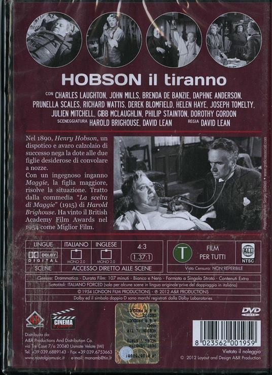 Hobson il tiranno di David Lean - DVD - 2