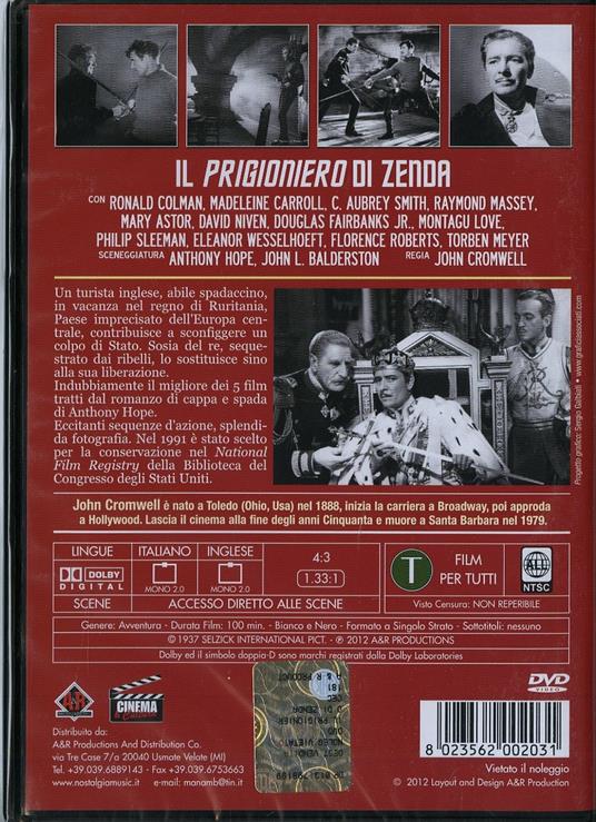 Il prigioniero di Zenda di John Cromwell - DVD - 2