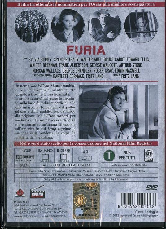 Furia di Fritz Lang - DVD - 2