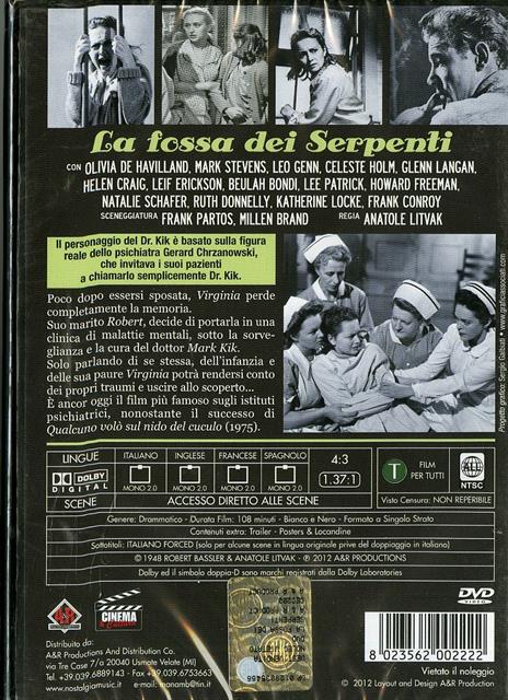 La fossa dei serpenti di Anatole Litvak - DVD - 2