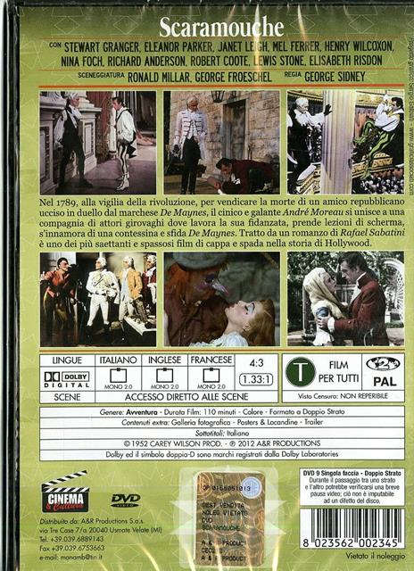 Scaramouche di George Sidney - DVD - 2