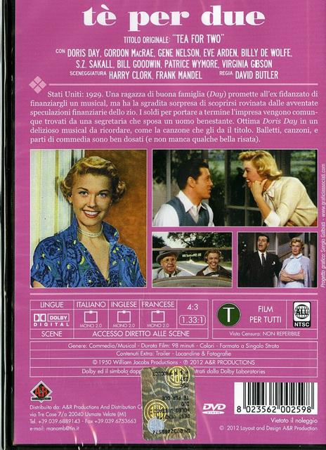 Tè per due (DVD) di David Butler - DVD - 2