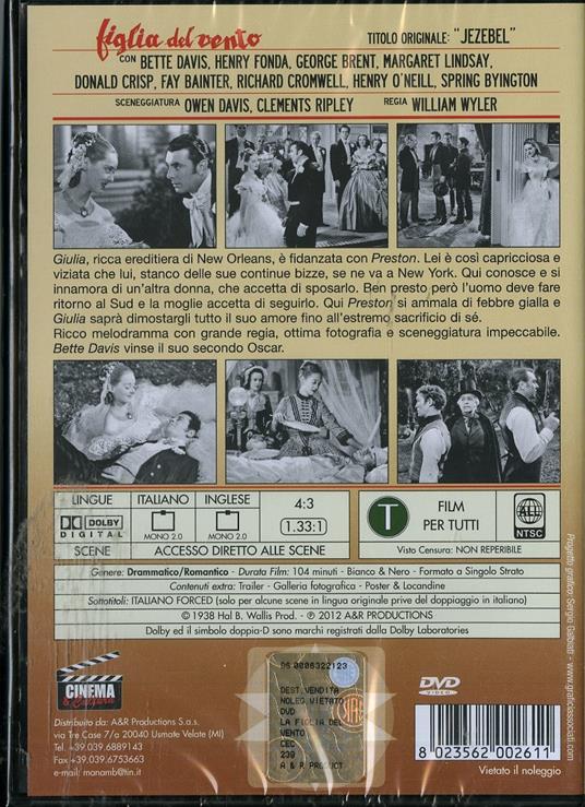 Figlia del vento di William Wyler - DVD - 2