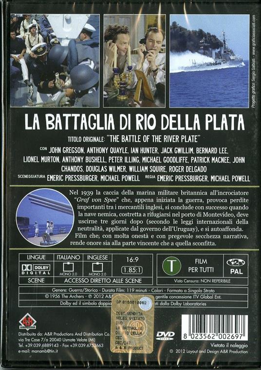 La battaglia di Rio della Plata di Michael Powell,Emeric Pressburger - DVD - 2