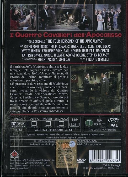 I quattro cavalieri dell'Apocalisse di Vincente Minnelli - DVD - 2