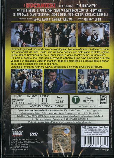 I bucanieri di Anthony Quinn - DVD - 2