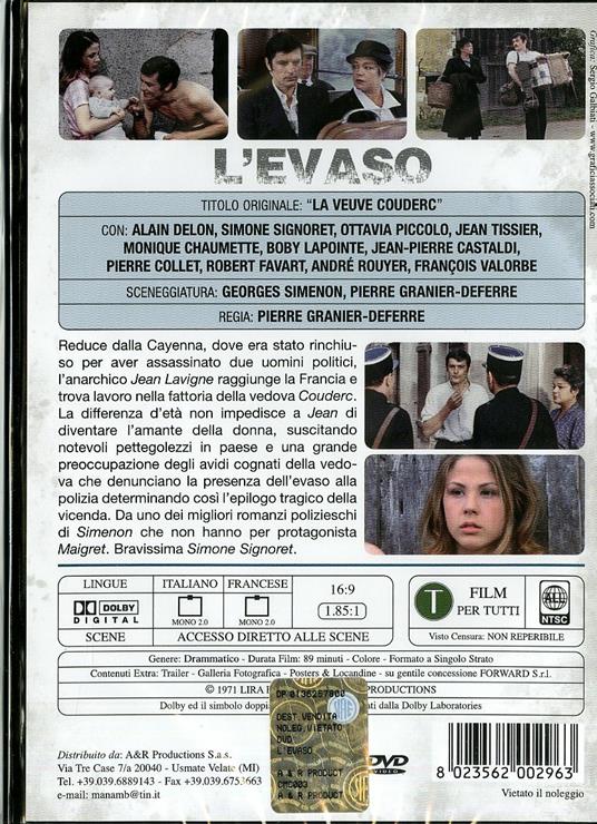 L' evaso di Pierre Granier-Deferre - DVD - 2