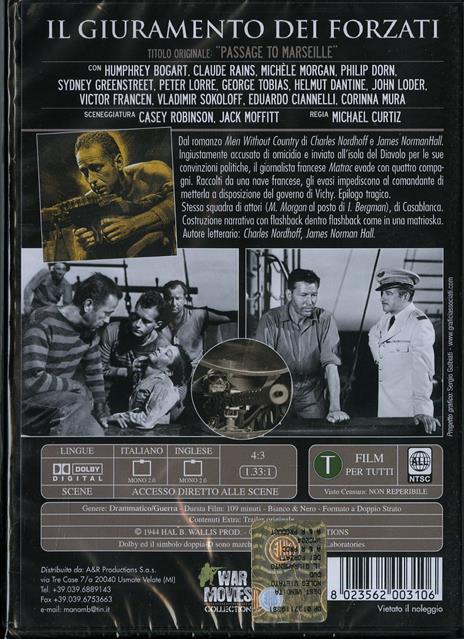 Il giuramento dei forzati di Michael Curtiz - DVD - 2
