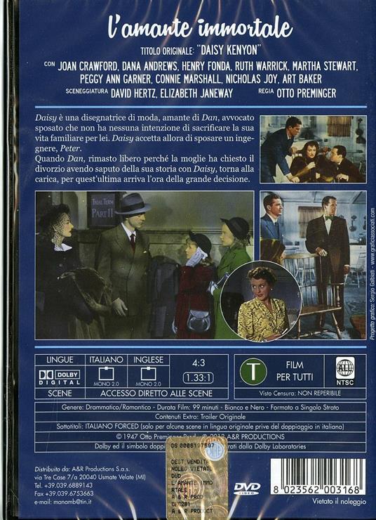 L' amante immortale di Otto Preminger - DVD - 2