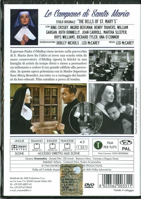 Le campane di Santa Maria di Leo McCarey - DVD - 2