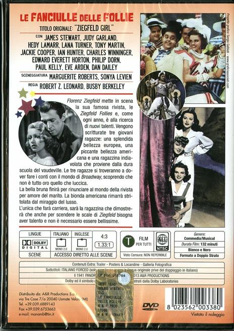 Le fanciulle delle follie<span>.</span> Limited Edition di Robert Zigler Leonard - DVD - 2