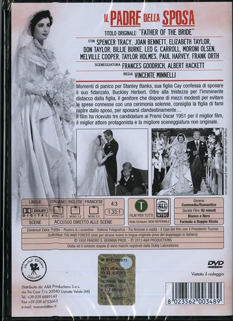 Il padre della sposa (DVD)<span>.</span> Limited Edition di Vincente Minnelli - DVD - 2