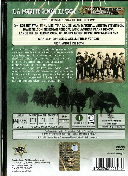 La notte senza legge (DVD) di André De Toth - DVD - 2