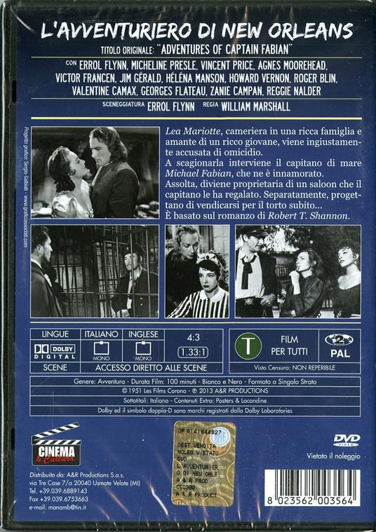 L' avventuriero di New Orleans di William Marshall - DVD - 2