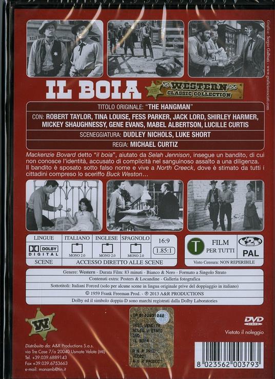 Il boia di Michael Curtiz - DVD - 2