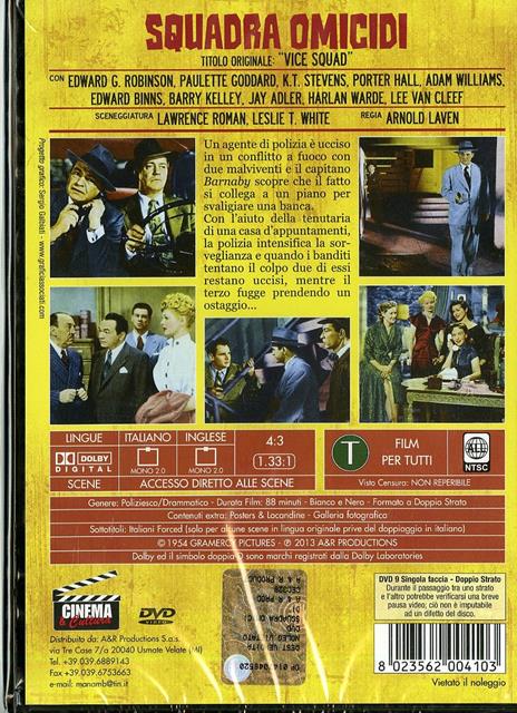Squadra omicidi di Arnold Laven - DVD - 2