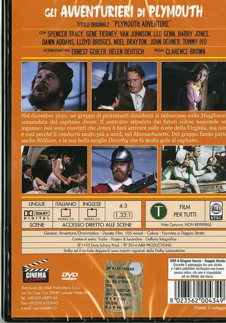 Gli avventurieri di Plymouth di Clarence Brown - DVD - 2