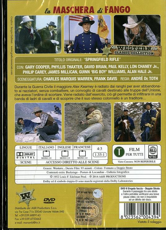 La maschera di fango di André De Toth - DVD - 2