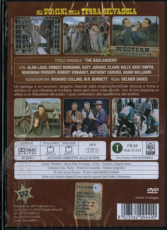 Gli uomini della terra selvaggia di Delmer Daves - DVD - 2